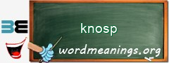WordMeaning blackboard for knosp